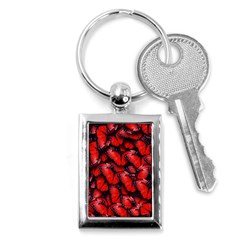 The Red Butterflies Sticking Together In The Nature Key Chains (rectangle)  by BangZart