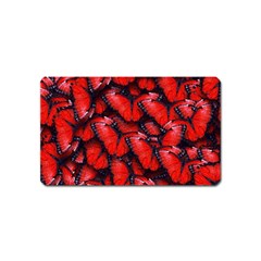 The Red Butterflies Sticking Together In The Nature Magnet (name Card) by BangZart