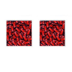 The Red Butterflies Sticking Together In The Nature Cufflinks (square) by BangZart