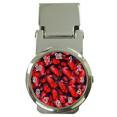 The Red Butterflies Sticking Together In The Nature Money Clip Watches by BangZart