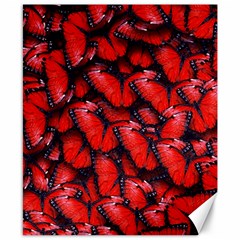 The Red Butterflies Sticking Together In The Nature Canvas 8  X 10  by BangZart