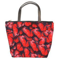 The Red Butterflies Sticking Together In The Nature Bucket Bags by BangZart