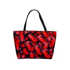 The Red Butterflies Sticking Together In The Nature Shoulder Handbags by BangZart