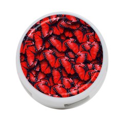 The Red Butterflies Sticking Together In The Nature 4-port Usb Hub (one Side) by BangZart