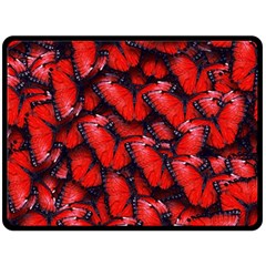 The Red Butterflies Sticking Together In The Nature Fleece Blanket (large)  by BangZart