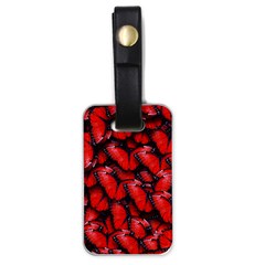 The Red Butterflies Sticking Together In The Nature Luggage Tags (one Side)  by BangZart