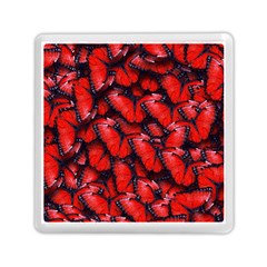 The Red Butterflies Sticking Together In The Nature Memory Card Reader (square)  by BangZart