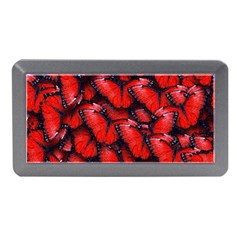 The Red Butterflies Sticking Together In The Nature Memory Card Reader (mini) by BangZart