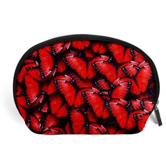 The Red Butterflies Sticking Together In The Nature Accessory Pouches (large)  by BangZart