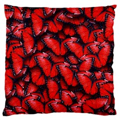 The Red Butterflies Sticking Together In The Nature Standard Flano Cushion Case (two Sides) by BangZart