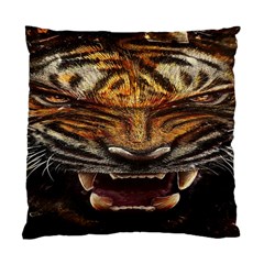 Tiger Face Standard Cushion Case (one Side) by BangZart