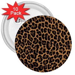 Tiger Skin Art Pattern 3  Buttons (10 Pack)  by BangZart