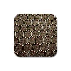 Texture Hexagon Pattern Rubber Square Coaster (4 Pack)  by BangZart