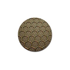 Texture Hexagon Pattern Golf Ball Marker (10 Pack)