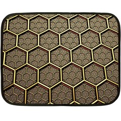 Texture Hexagon Pattern Fleece Blanket (mini) by BangZart