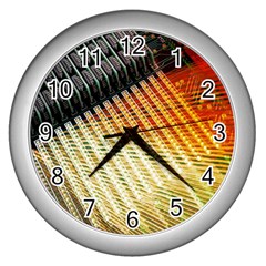 Technology Circuit Wall Clocks (silver)  by BangZart