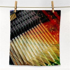 Technology Circuit Face Towel by BangZart