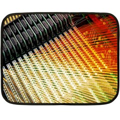 Technology Circuit Double Sided Fleece Blanket (mini)  by BangZart