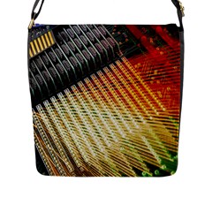 Technology Circuit Flap Messenger Bag (l)  by BangZart