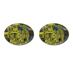 Technology Circuit Board Cufflinks (oval) by BangZart