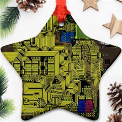 Technology Circuit Board Star Ornament (two Sides) by BangZart