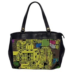 Technology Circuit Board Office Handbags (2 Sides)  by BangZart