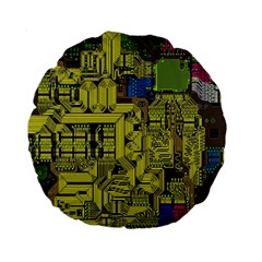 Technology Circuit Board Standard 15  Premium Round Cushions by BangZart