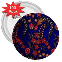 Texture Batik Fabric 3  Buttons (100 Pack)  by BangZart