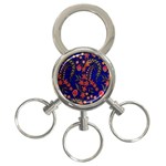 Texture Batik Fabric 3-Ring Key Chains Front