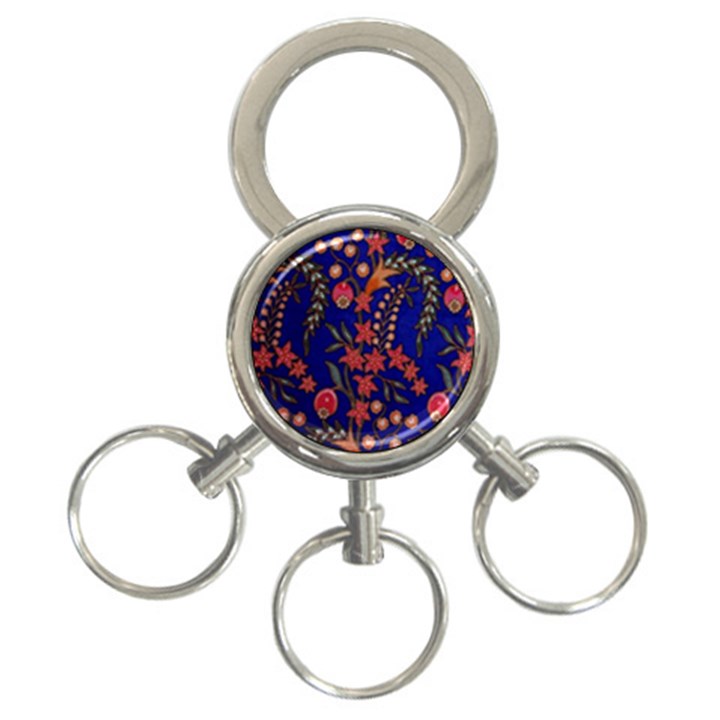 Texture Batik Fabric 3-Ring Key Chains