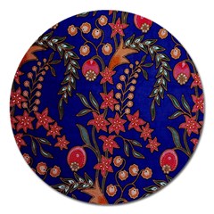 Texture Batik Fabric Magnet 5  (round) by BangZart