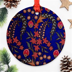 Texture Batik Fabric Round Ornament (two Sides) by BangZart