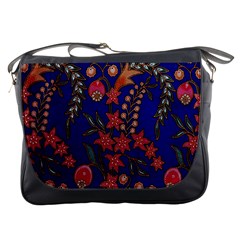 Texture Batik Fabric Messenger Bags by BangZart