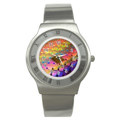 Technology Circuit Pentium Die Stainless Steel Watch by BangZart