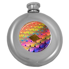 Technology Circuit Pentium Die Round Hip Flask (5 Oz) by BangZart