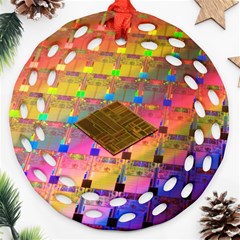 Technology Circuit Pentium Die Round Filigree Ornament (two Sides) by BangZart