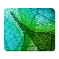 Sunlight Filtering Through Transparent Leaves Green Blue Large Mousepads by BangZart