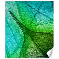 Sunlight Filtering Through Transparent Leaves Green Blue Canvas 20  X 24   by BangZart