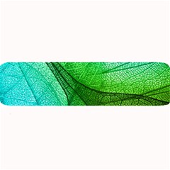 Sunlight Filtering Through Transparent Leaves Green Blue Large Bar Mats by BangZart