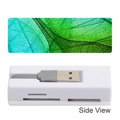 Sunlight Filtering Through Transparent Leaves Green Blue Memory Card Reader (stick)  by BangZart