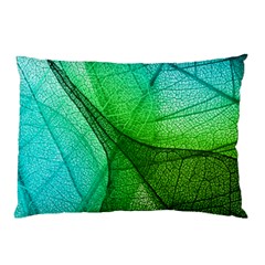 Sunlight Filtering Through Transparent Leaves Green Blue Pillow Case (two Sides) by BangZart