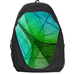 Sunlight Filtering Through Transparent Leaves Green Blue Backpack Bag by BangZart