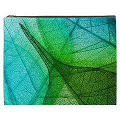 Sunlight Filtering Through Transparent Leaves Green Blue Cosmetic Bag (xxxl)  by BangZart