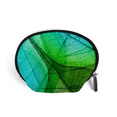 Sunlight Filtering Through Transparent Leaves Green Blue Accessory Pouches (small)  by BangZart