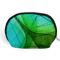 Sunlight Filtering Through Transparent Leaves Green Blue Accessory Pouches (medium)  by BangZart