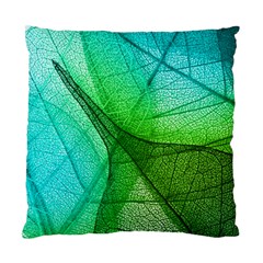 Sunlight Filtering Through Transparent Leaves Green Blue Standard Cushion Case (one Side) by BangZart