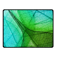 Sunlight Filtering Through Transparent Leaves Green Blue Fleece Blanket (small) by BangZart