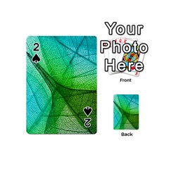 Sunlight Filtering Through Transparent Leaves Green Blue Playing Cards 54 (mini)  by BangZart