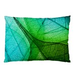 Sunlight Filtering Through Transparent Leaves Green Blue Pillow Case (Two Sides) Front