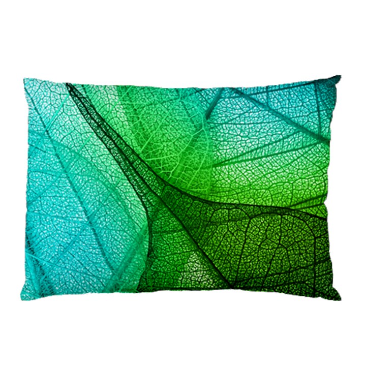 Sunlight Filtering Through Transparent Leaves Green Blue Pillow Case (Two Sides)